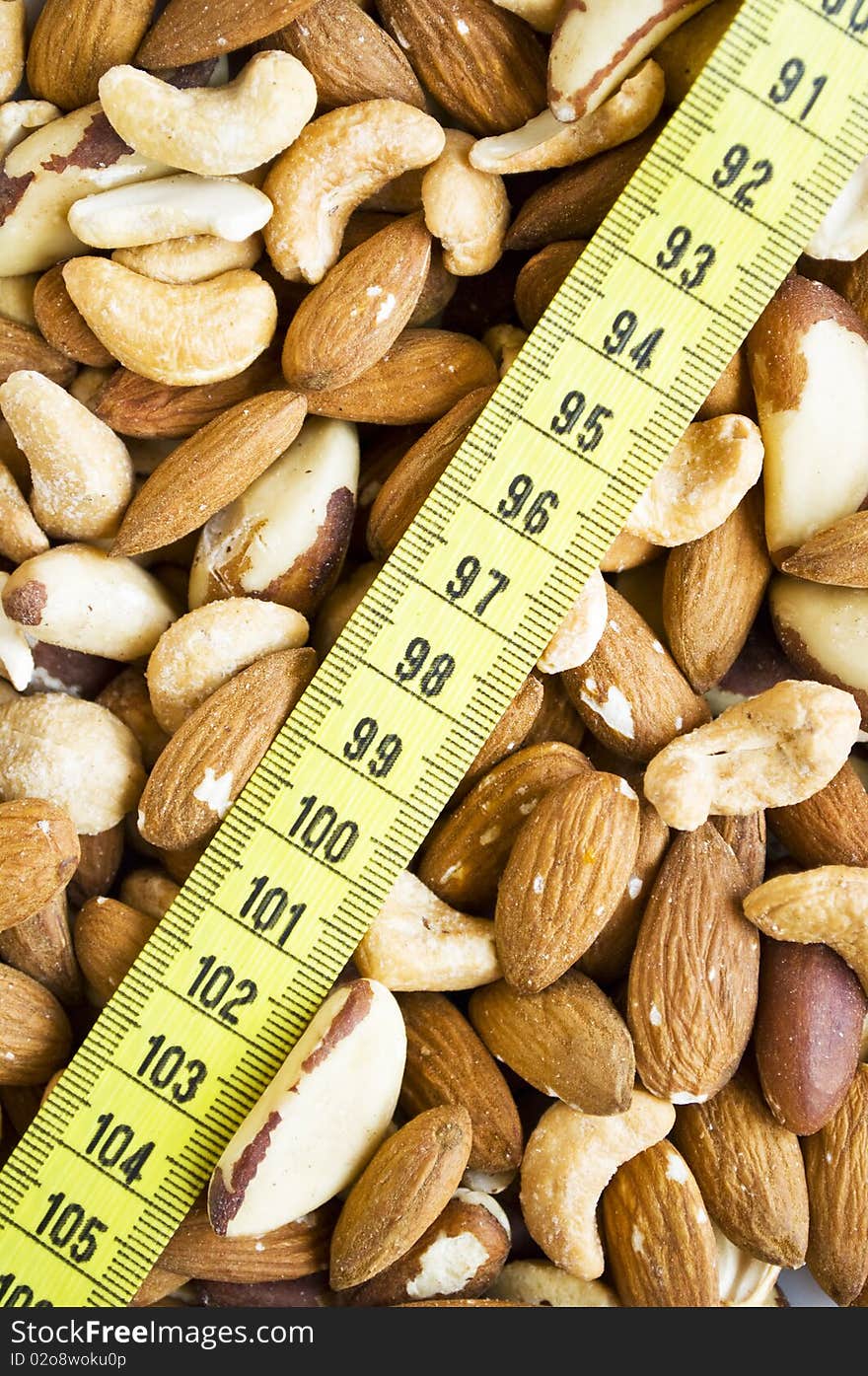 Background of mixed nuts