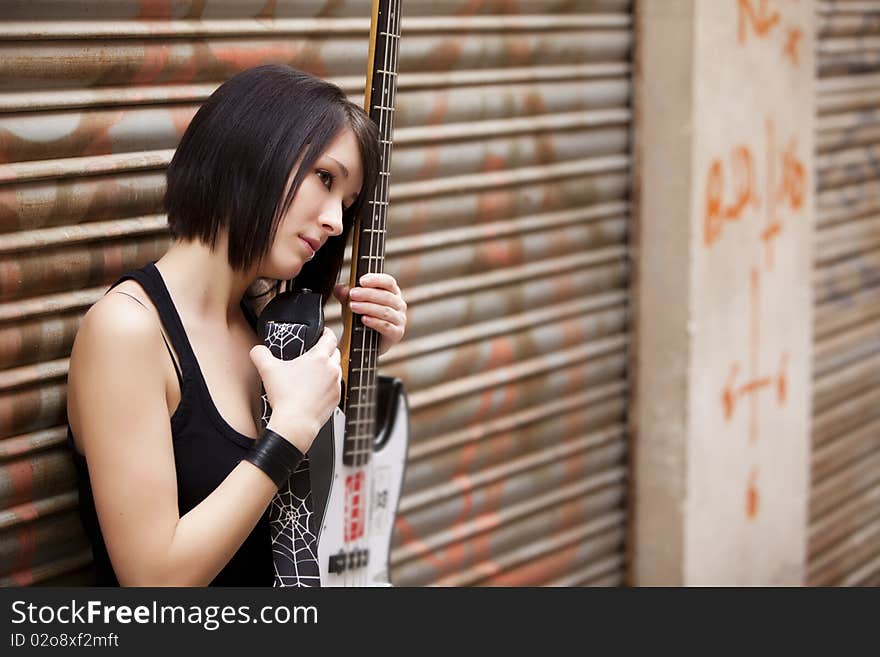 Female Guitarist Portrait