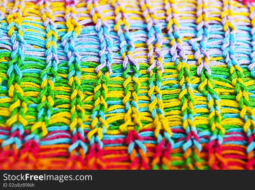 Texture of a colorful wool. Texture of a colorful wool