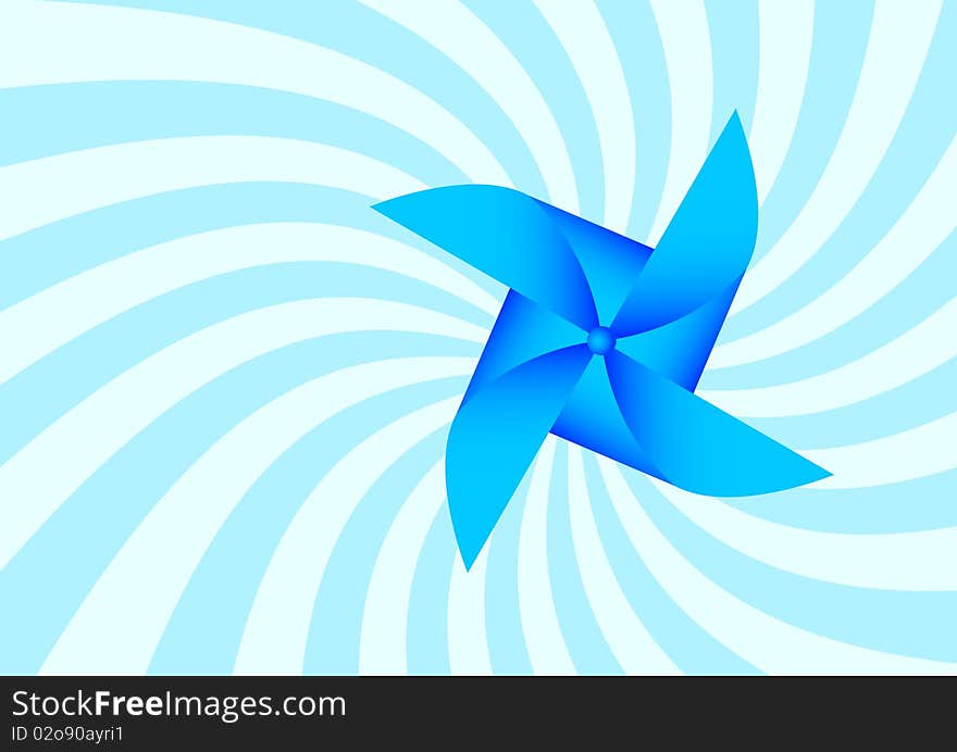 Blue pinwheel