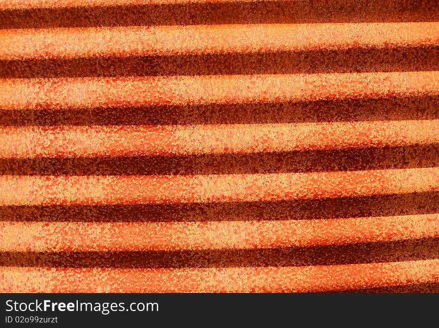 Rusty corrugated metal background texture