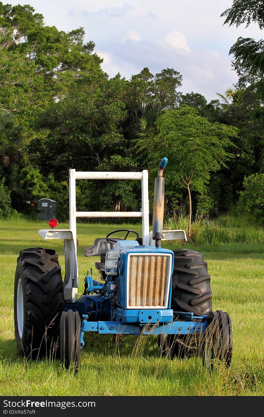 Blue tractor