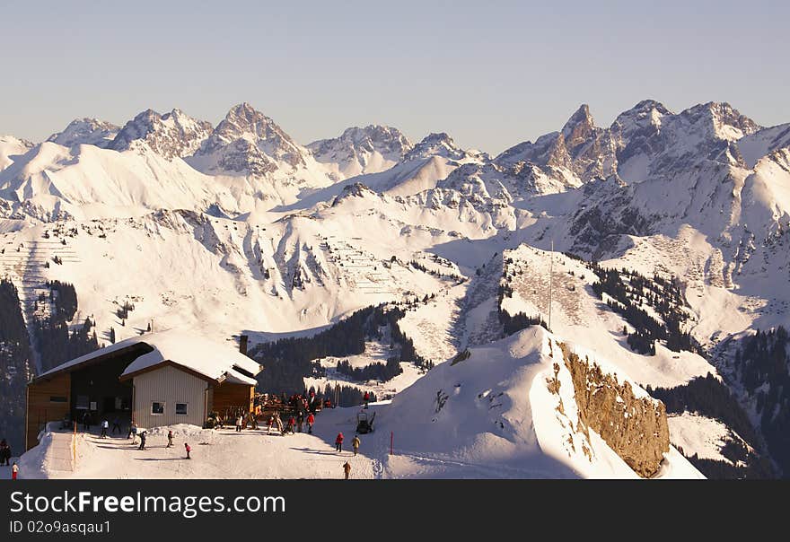 mountain station in alps bavaria