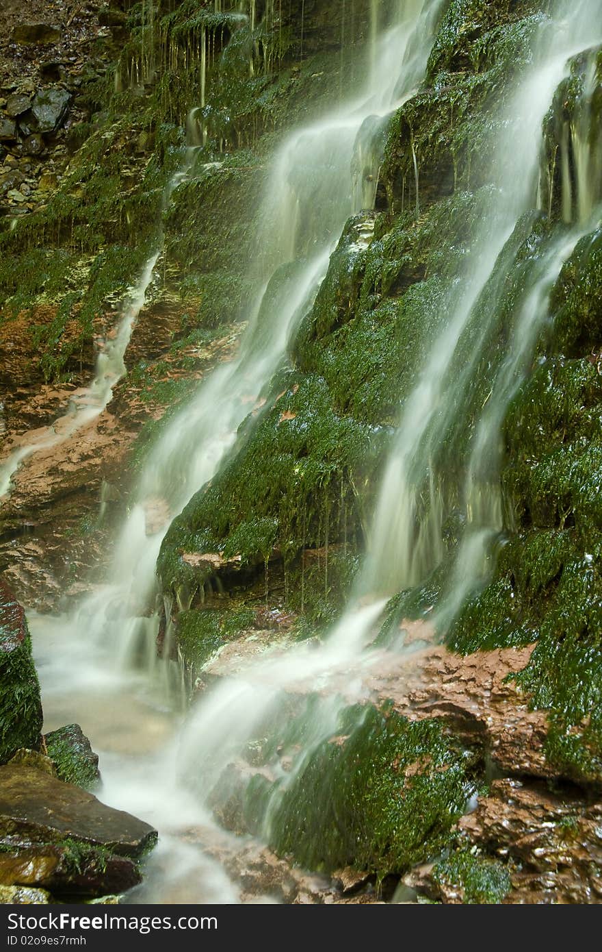 Deep waterfall in the forest