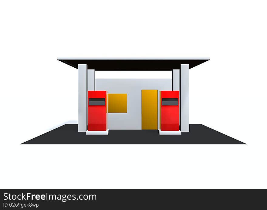 3d image of a gas station