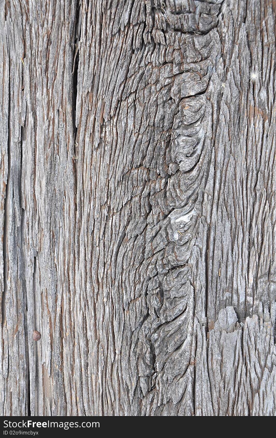 Free form texture on old wooden