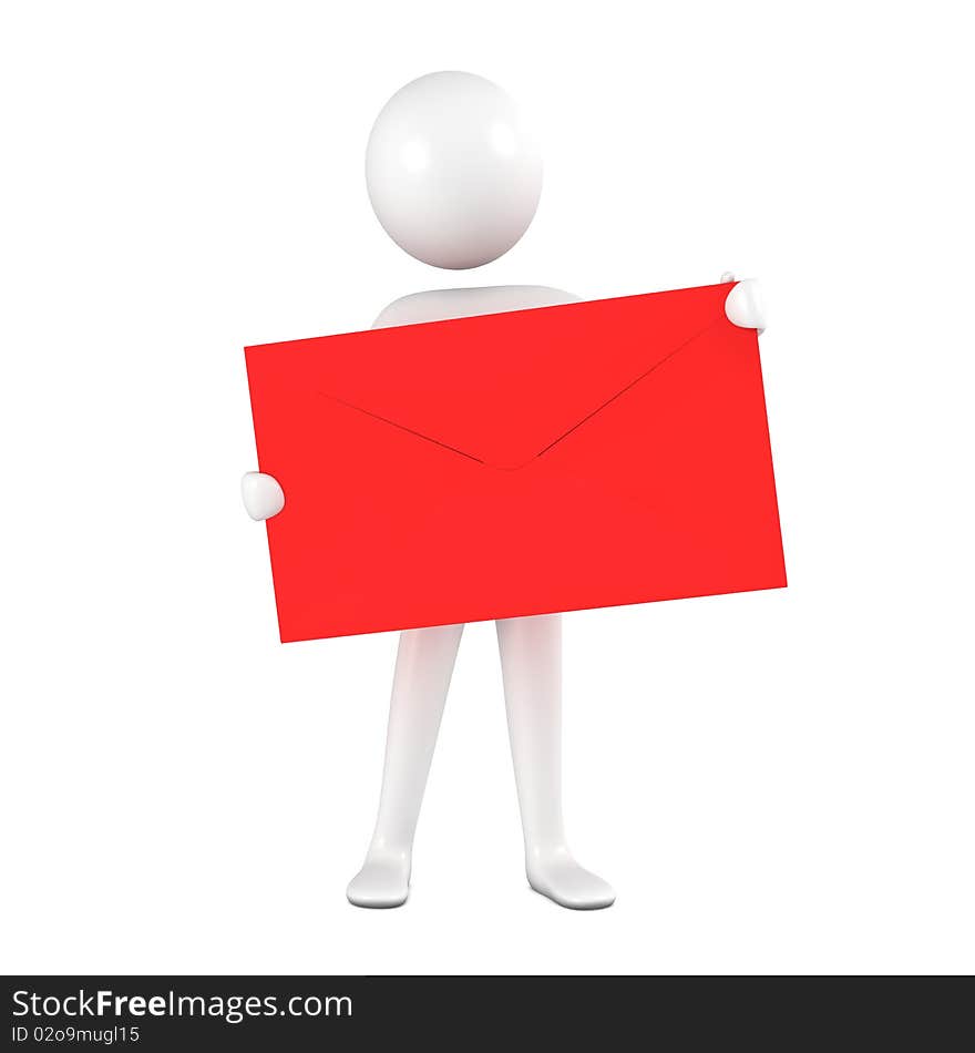 Person with red envelope.