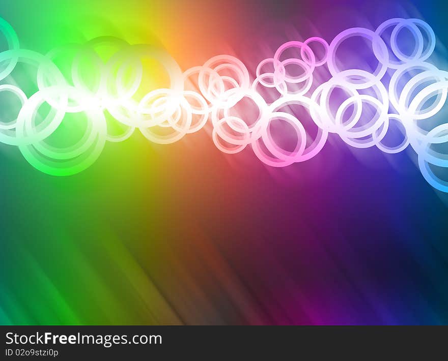 Abstract modern multicolor circles - illustrated background. Abstract modern multicolor circles - illustrated background