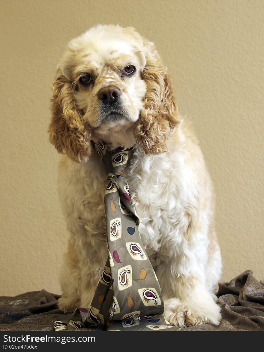 Dog Wearing Neck Tie