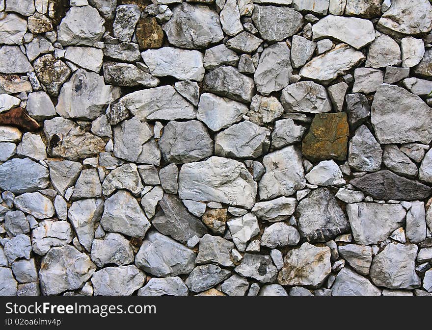 Gray strong stone wall texture pattern.