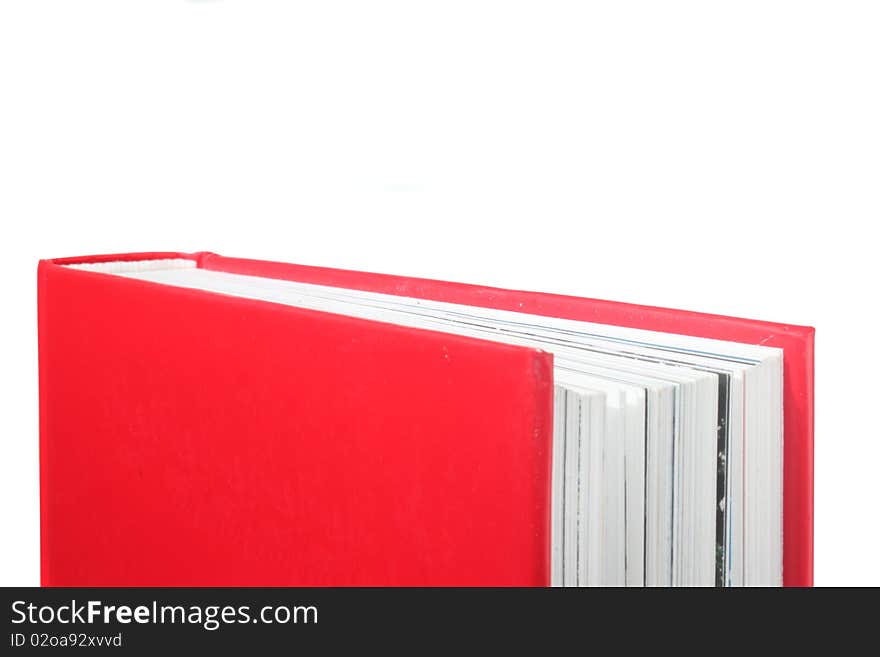 Close up of closed text book isolated. Close up of closed text book isolated