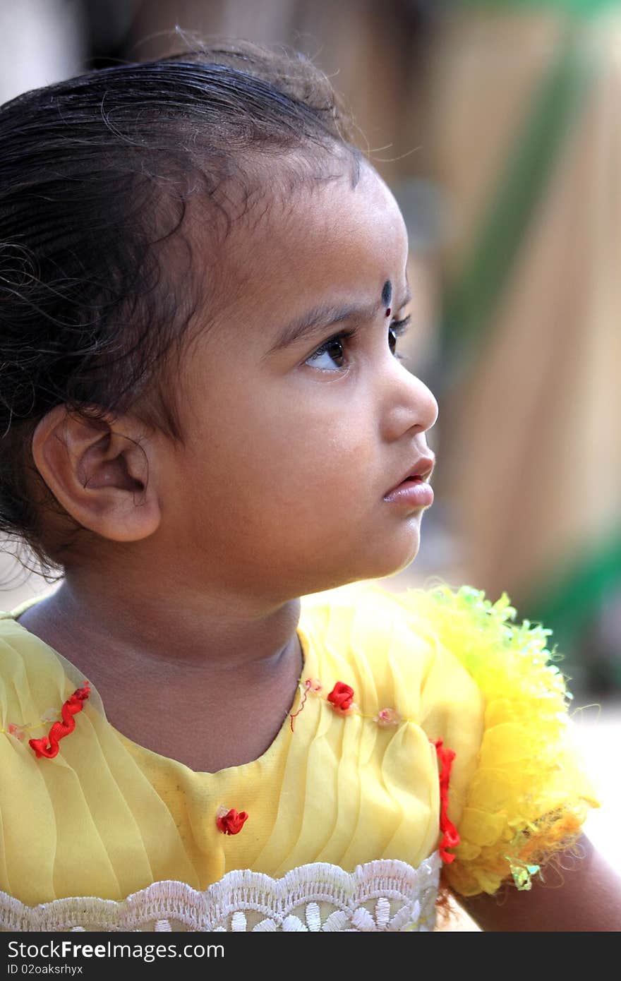 Side profile close-up of Child. Side profile close-up of Child