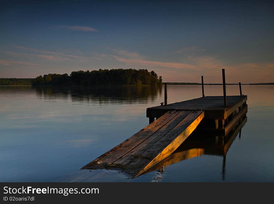 Dock at sunset