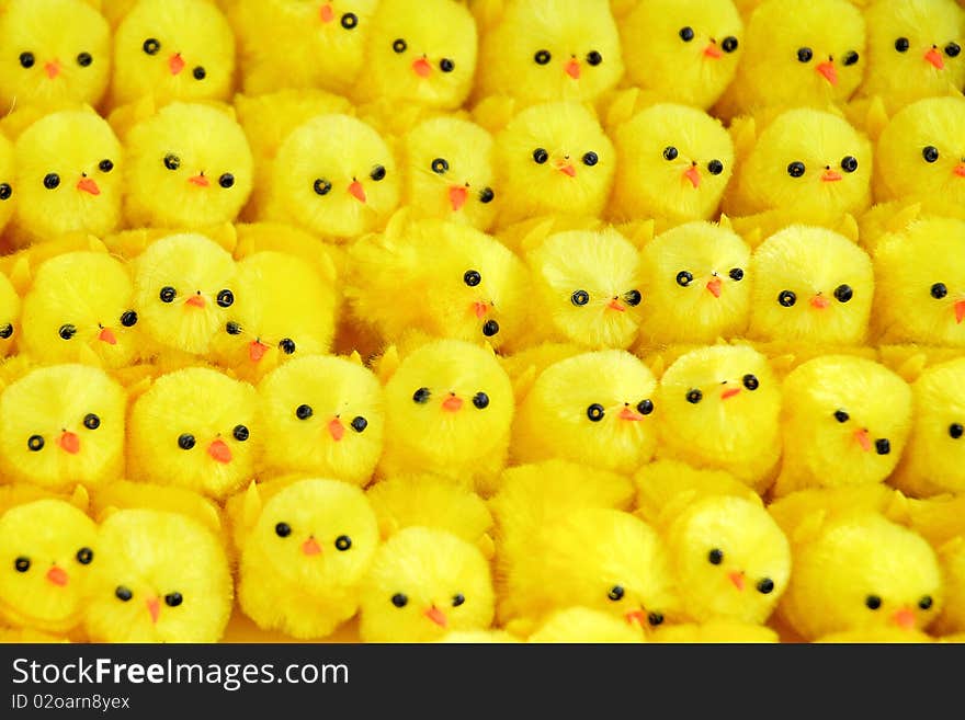 Easter decoration - small yellow chickens