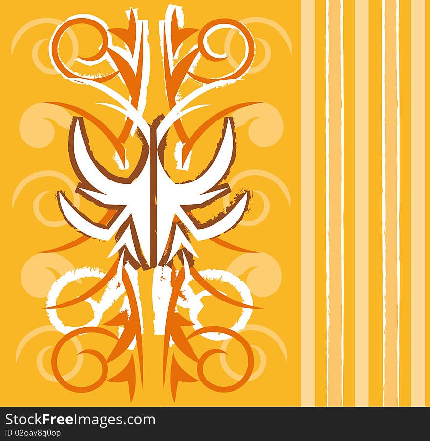 Orange wallpaper design