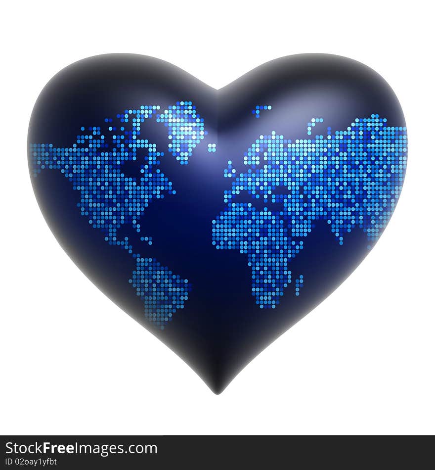 Heart - World Background