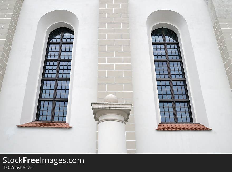 Ancient renaissance palace. Column,wall and window. Ancient renaissance palace. Column,wall and window.