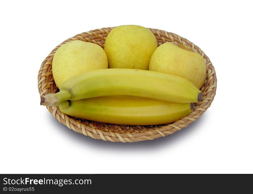 Bananas And Yellow Apples.