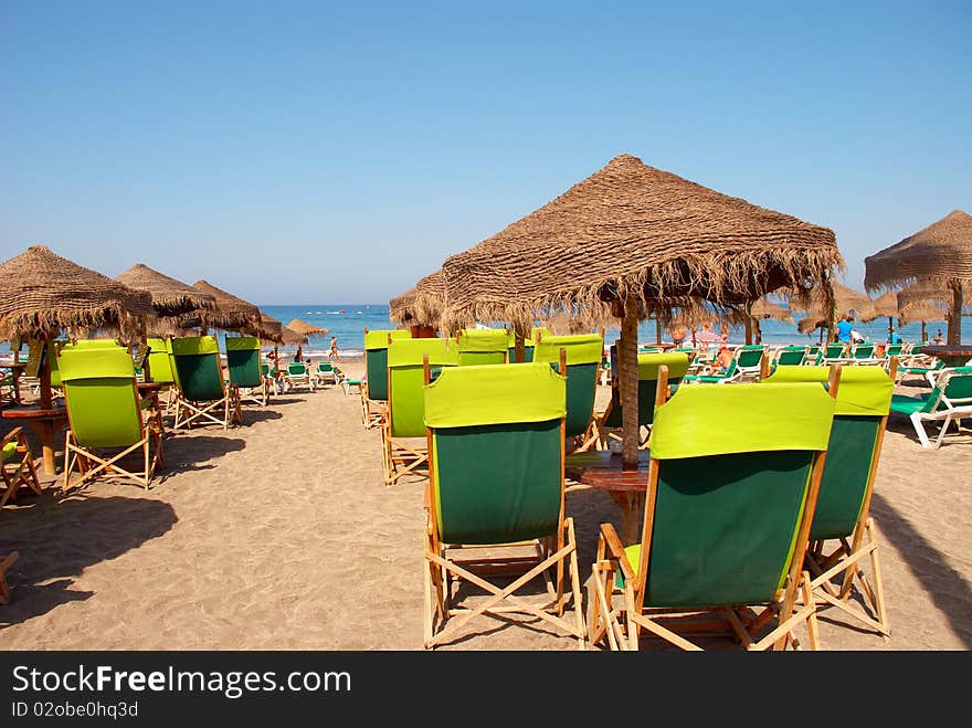 Beach on the shore of Atlantic Ocean. Tenerife, Canaries Islands, Spain.