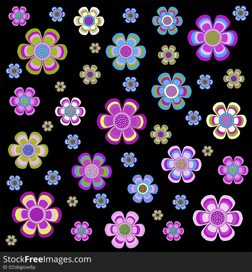 Set of flowers in different shapes, color. Set of flowers in different shapes, color