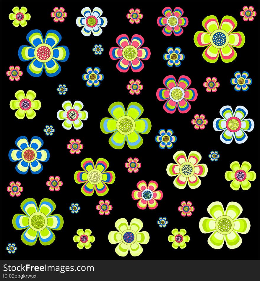 Set of flowers in different shapes, color. Set of flowers in different shapes, color