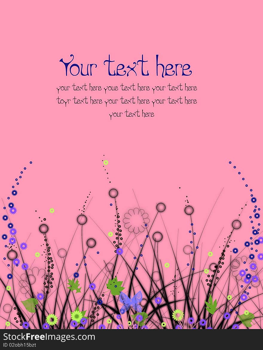 Beautiful Abstract floral background with place for your text