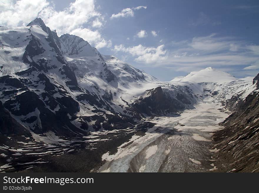 The Grossglockner with the Pasterze glacier