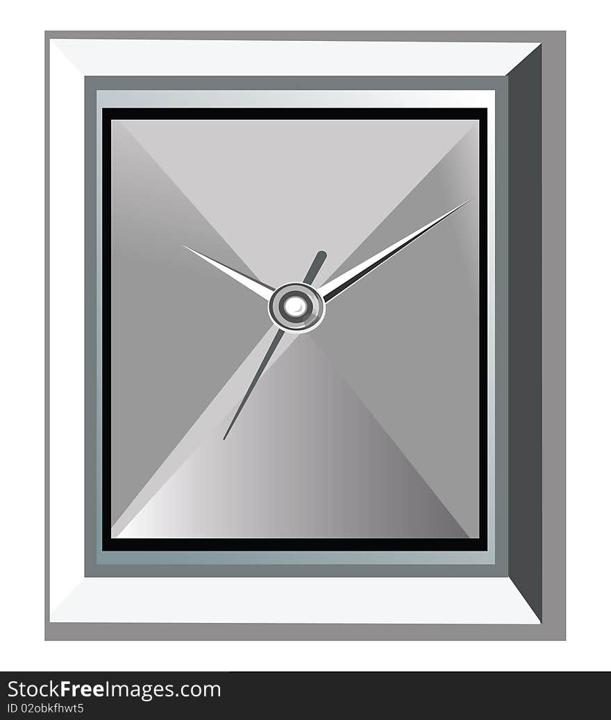 Cartoon vector illustration of a modern clock. Cartoon vector illustration of a modern clock