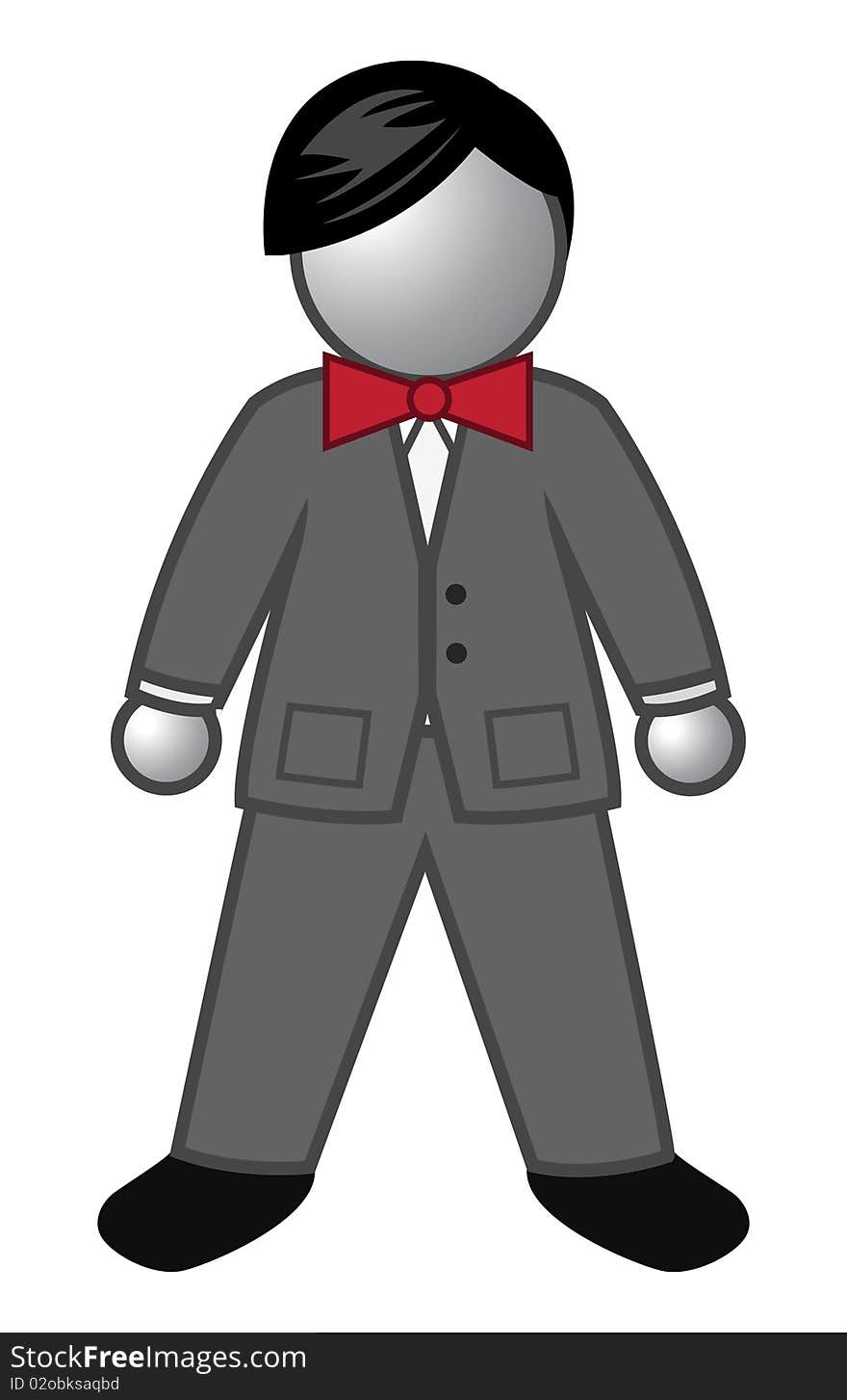 Cartoon vector illustration of a tycoon