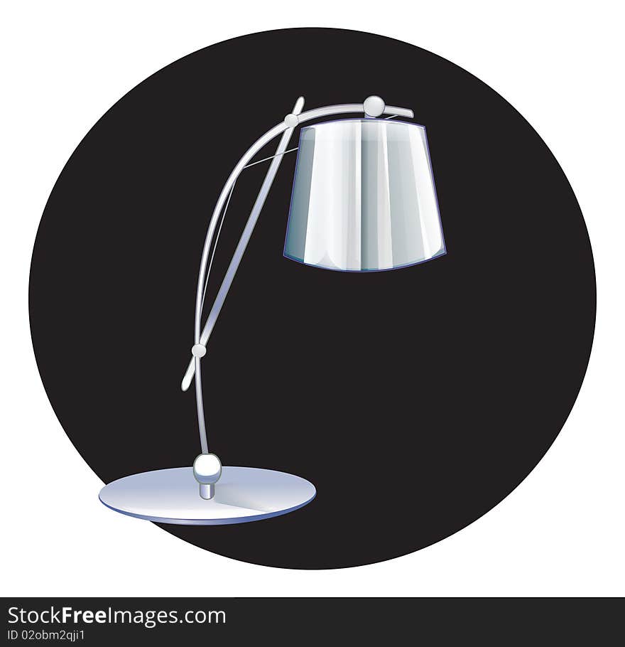 Cartoon vector illustration of a modern lamp