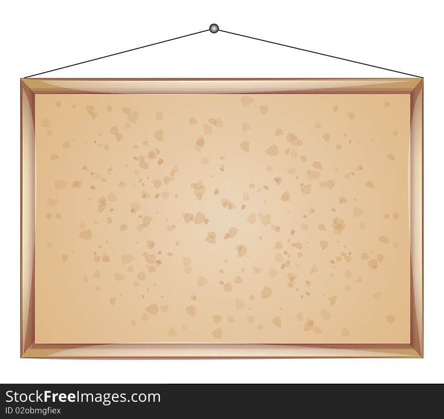 Cartoon vector illustration of a tack-board. Cartoon vector illustration of a tack-board