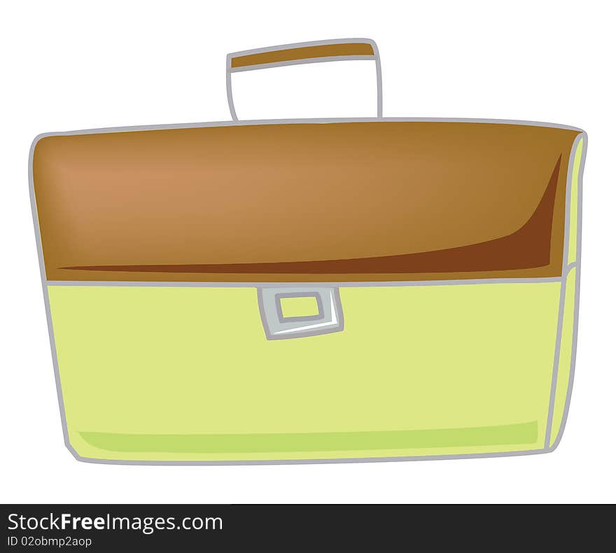 Cartoon vector illustration of a purse