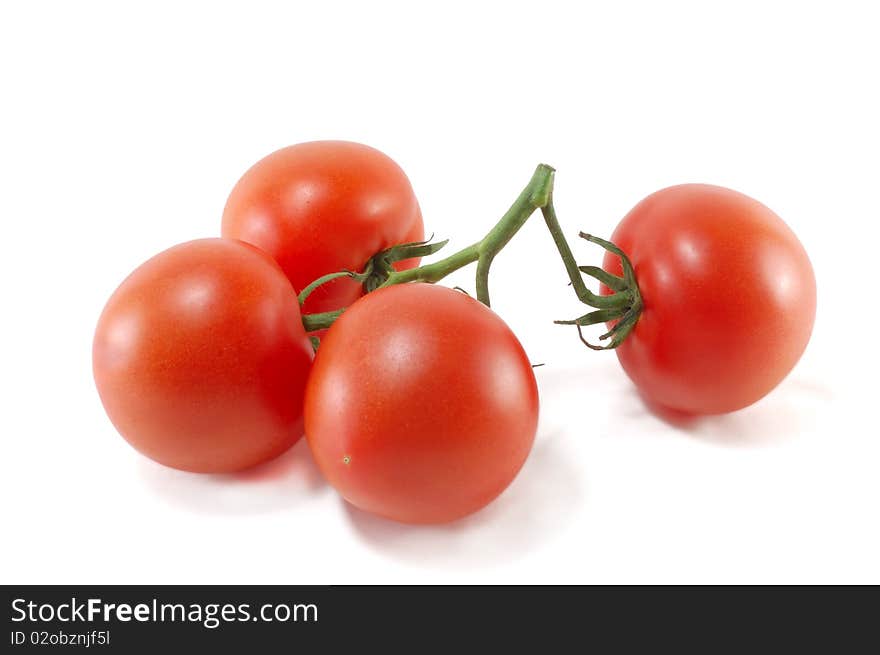 Sheaf of ripe tomatoes