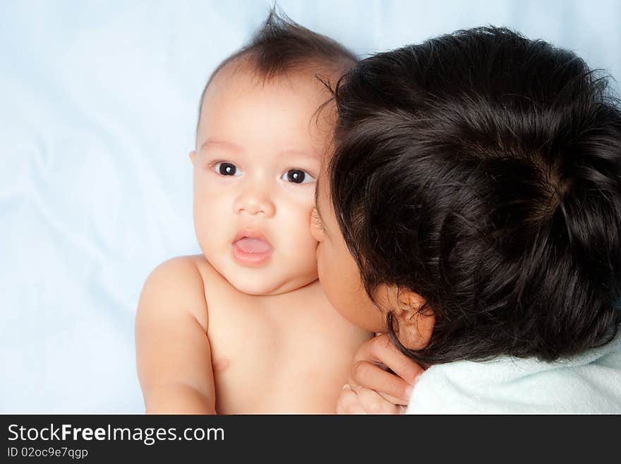 Boy Kiss His Brother