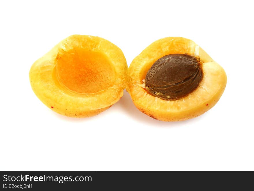 Apricot isolated on white background