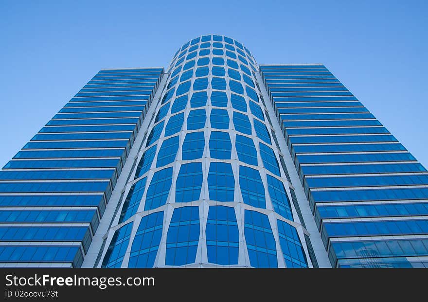 Business a building with set of windows during a decline