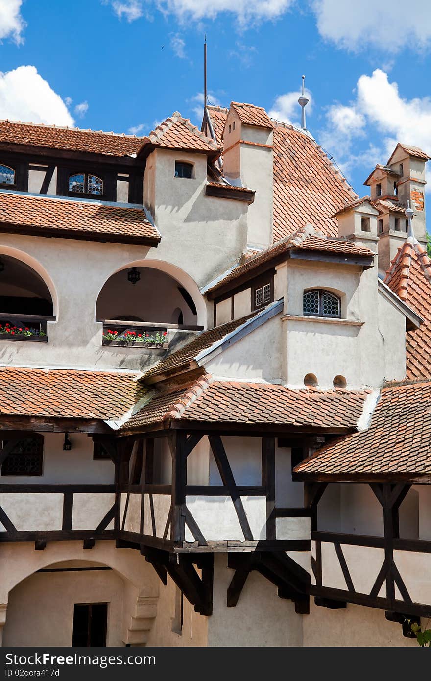 The beautiful Bran Castle aka Dracula's Castle in Brasov County, Romania.