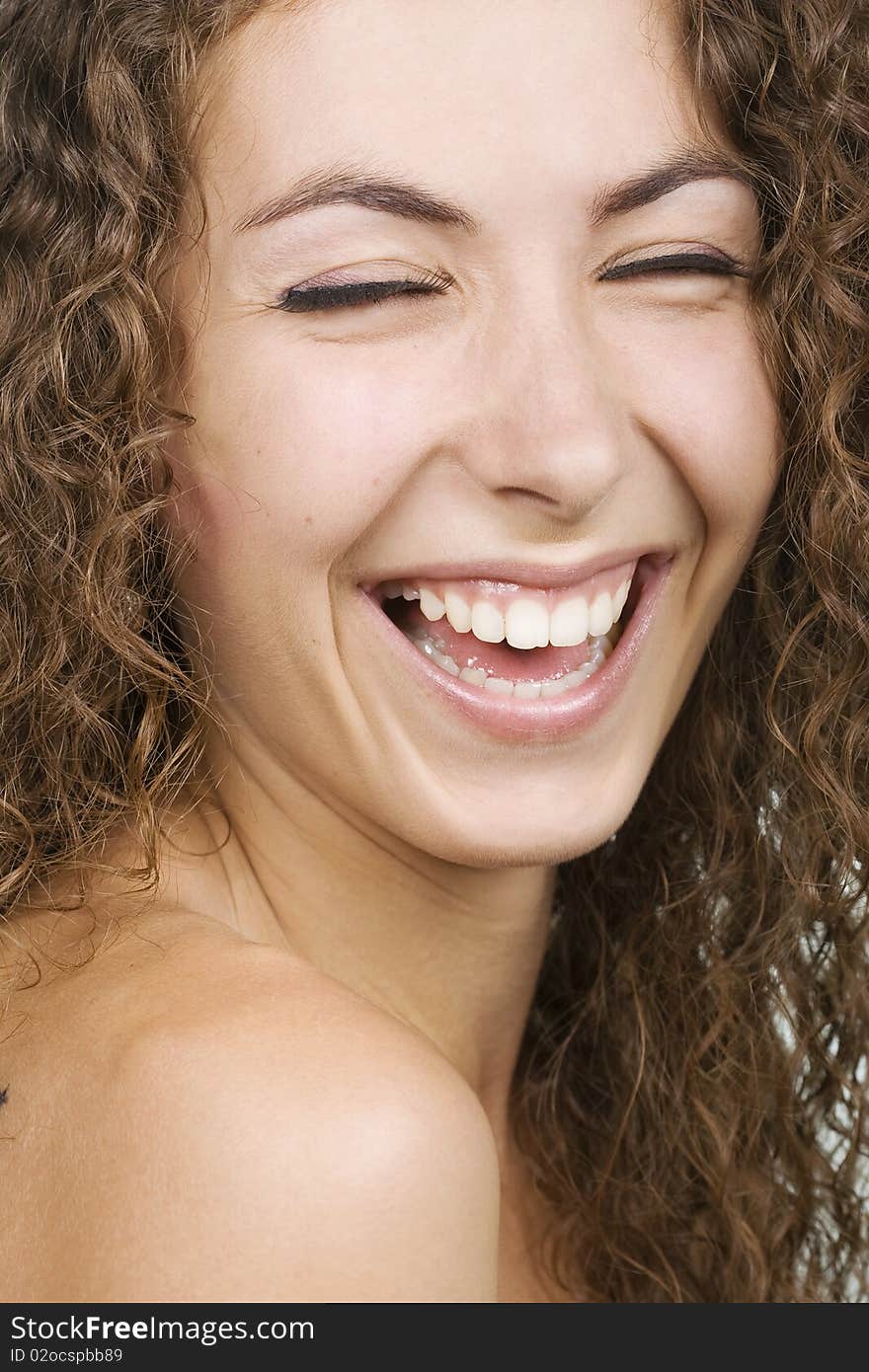 Beautiful girl laughing