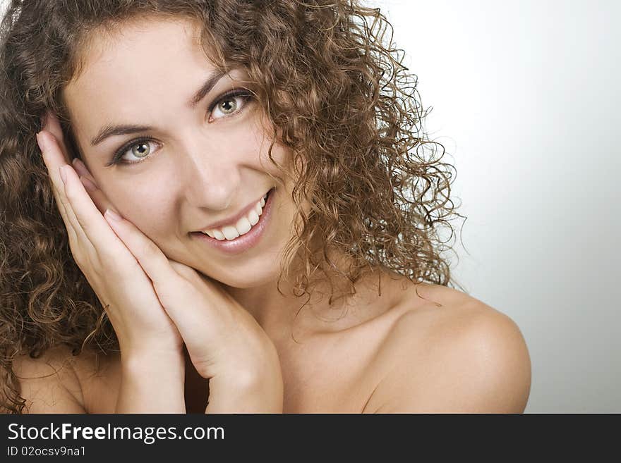 Closeup of a young beautiful woman. Closeup of a young beautiful woman.