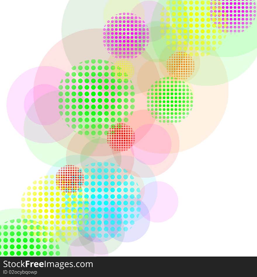 Abstract colorful background with circles