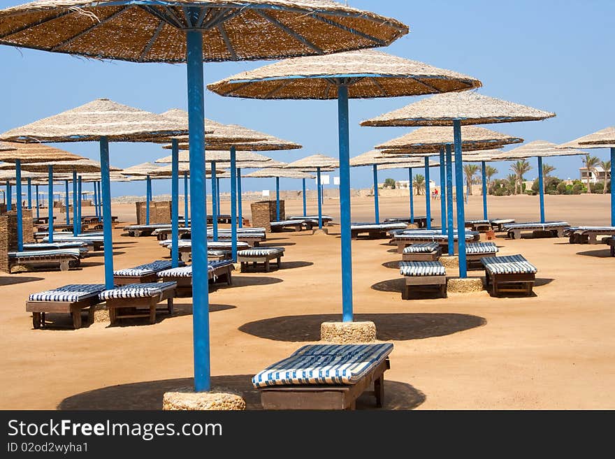 Sunbed on the beach