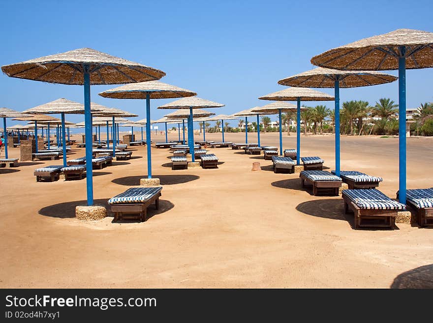 Sunbed on the beach