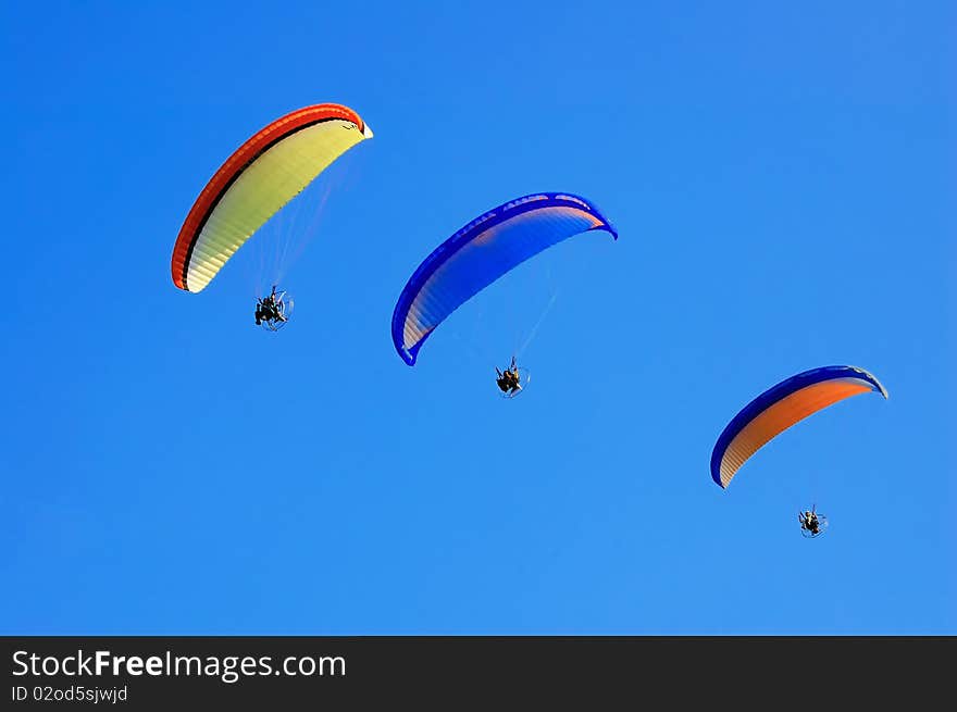 Three Paramotor Fly