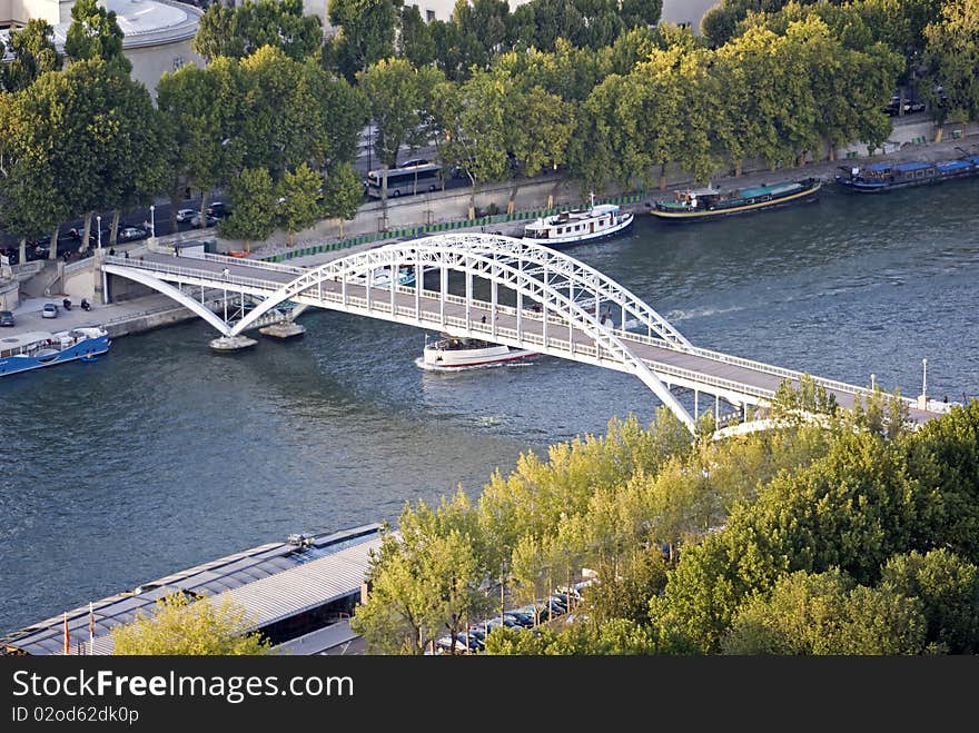 View of a bridge in a european city