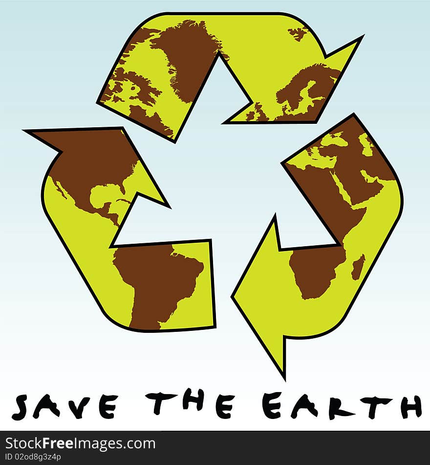 Illustration of a recycle symbol