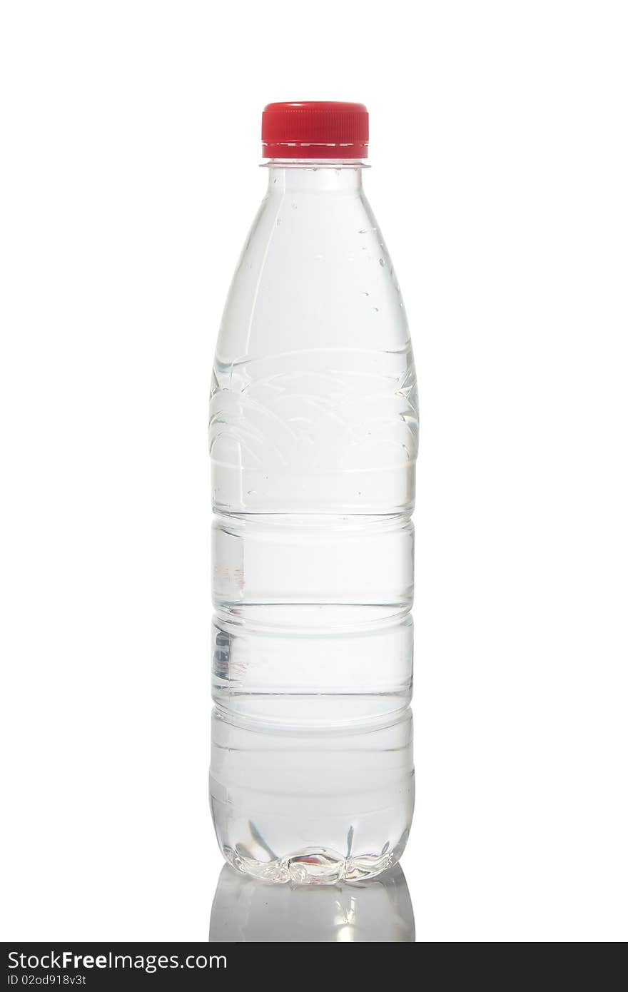 Clear bottled water for label design