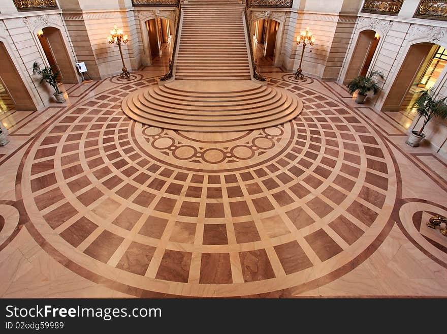 The interiors of San Francisco City Hall.America. The interiors of San Francisco City Hall.America