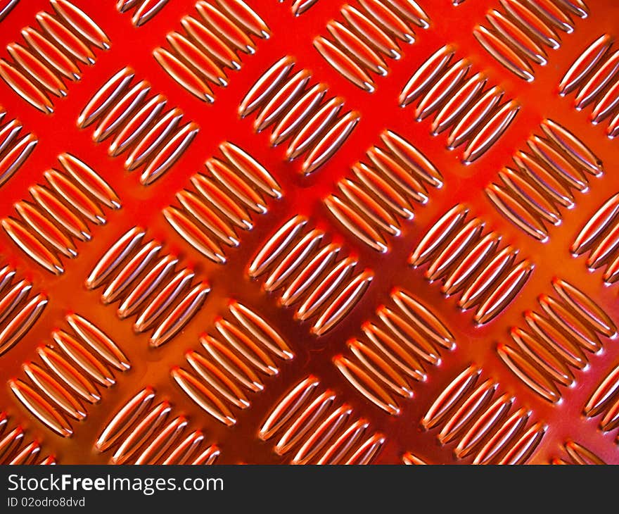 Sheet metal sidewalk red shadow