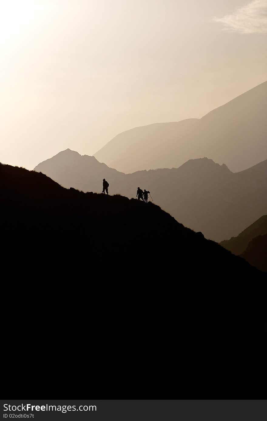 Sunset in Caucasus Mountains, Elbrus, Adilsu june 2010. Sunset in Caucasus Mountains, Elbrus, Adilsu june 2010