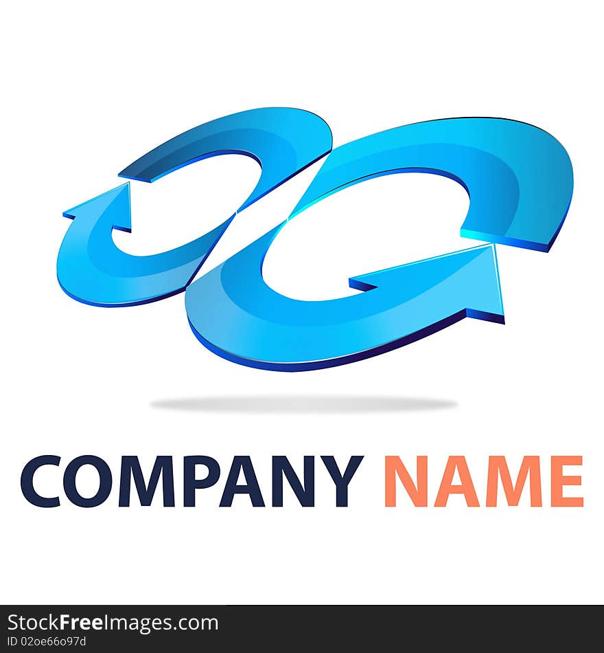 Use arrow to form a company branding logo. Use arrow to form a company branding logo